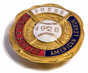 1928 New York Yankees Press Pin