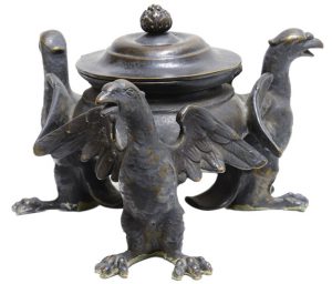 Three Bird Inkwell Piece