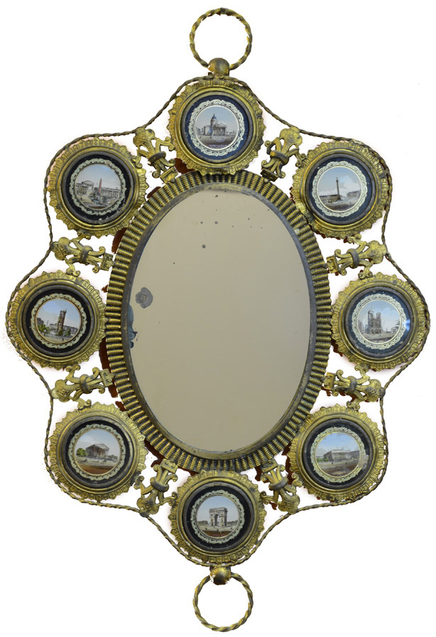 Italian Mirror with Reverse Painting