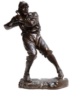 Bronze Clad Baseball Pitcher