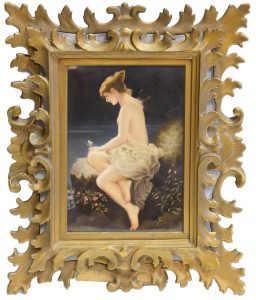 German Hand Painted Nude Plaque