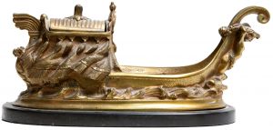 Brass Gondola Inkwell