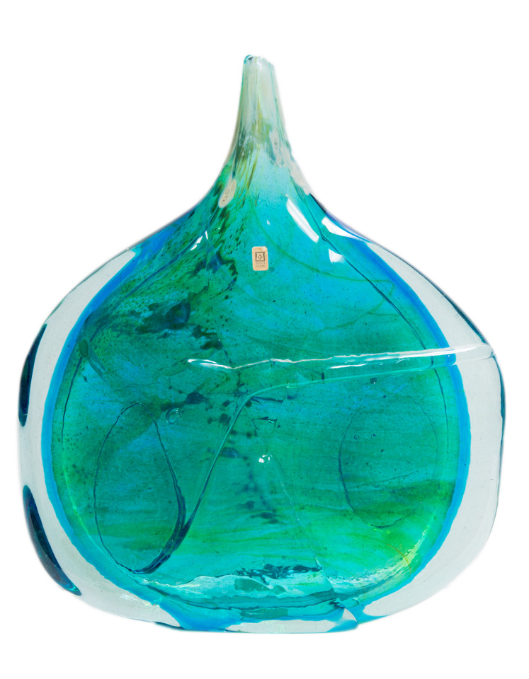 Mdina Fish Head Art Glass Vase