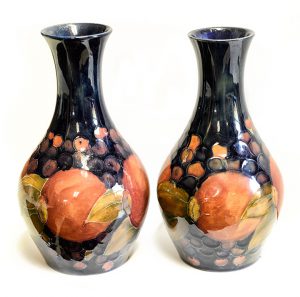 Moorcroft Fruit Vase Pair