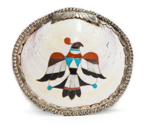 Sterling Indian Chief Shell Pin