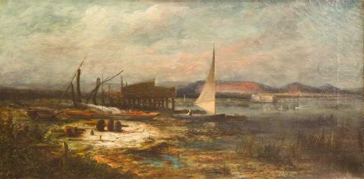 E.T. Baker - New Haven Harbor and East Rock