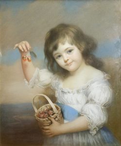 James Wells Champney - Child Holding Cherries