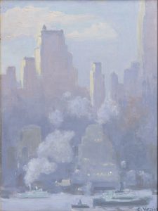 Charles Vezin - New York Harbor Evenings