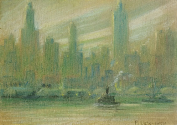 F. Usher DeVoll - Manhattan Skyline