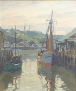 Emile Gruppe - Harbor Scene Rockport Mass