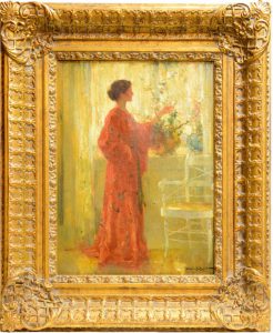 Walter Granville-Smith - Woman in Red Kimono