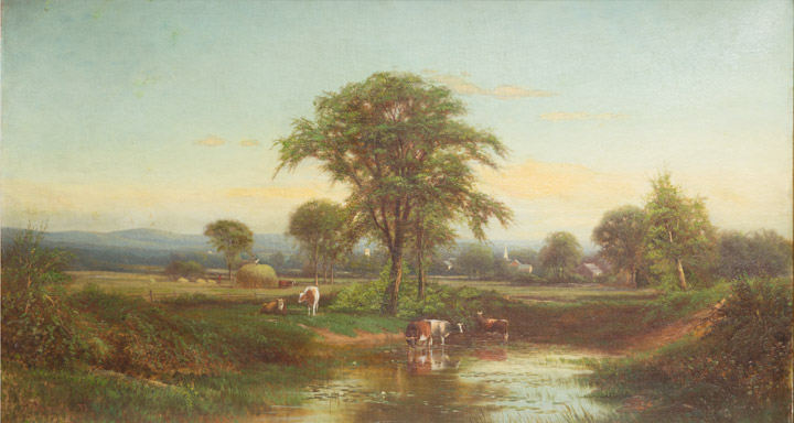 J.A. Hekking - Cows in a Luminist Landscape