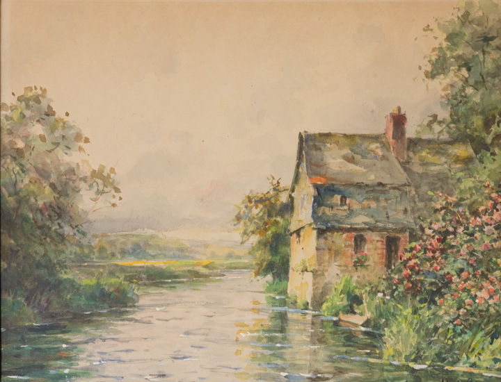 Louis Aston Knight - Cottage on the River